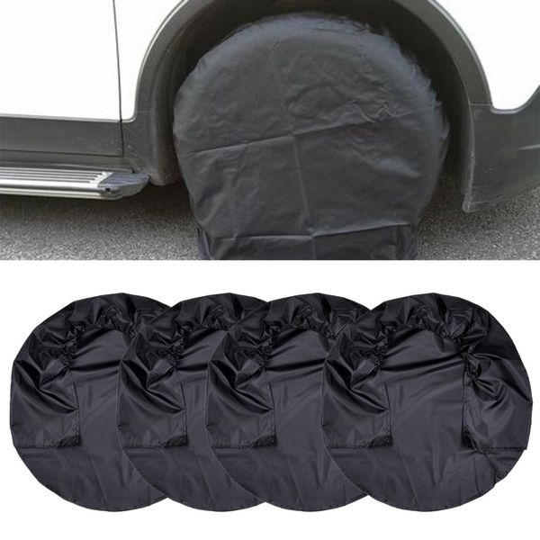 

4pcs set wheel tire covers for rv truck car camper trailer useful black pro hot