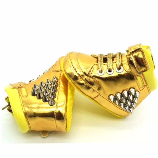 

romirus new design brand high baby boys girls wings crib sneakers shoes infant toddler gold pu leather boots footwear