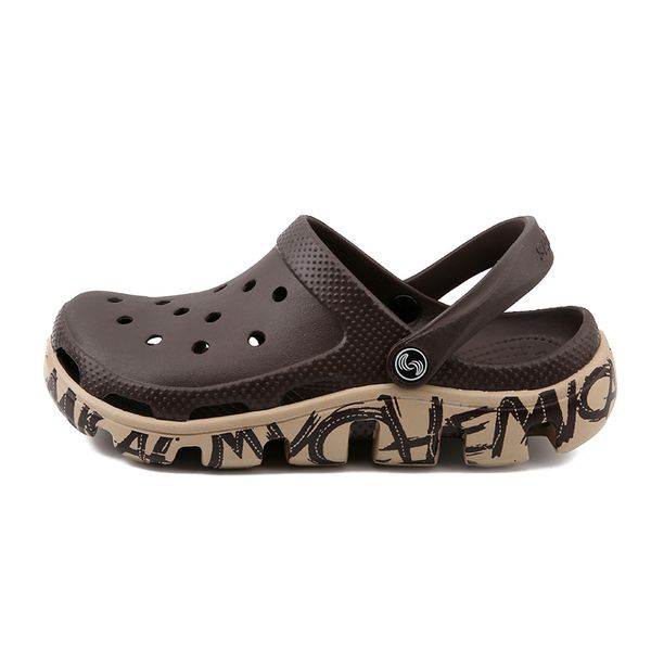 

crock shoes male summer sandalen slippers sandalet hombre sandali croc clogs new 2019, Black