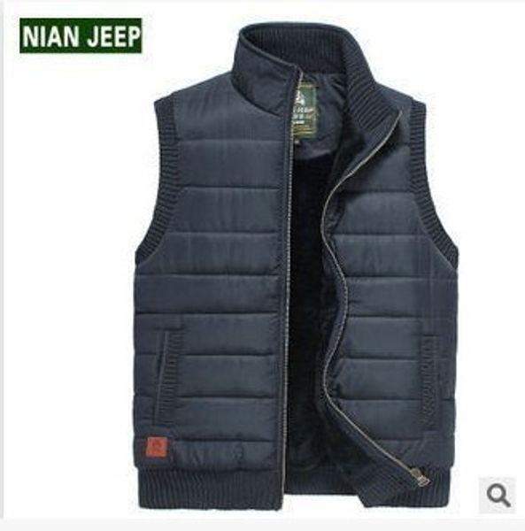 

outdoors men's wear vest leisure time easy will code increase cotton thickening keep warm quinquagenarian other, Black