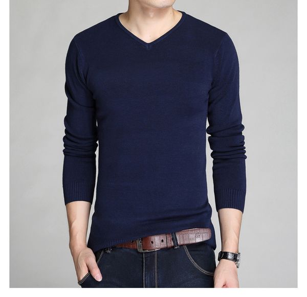 

litthing sweater casual v-neck pullover men autumn slim fit long sleeve shirt mens sweaters knitted cashmere wool pull homme, White;black
