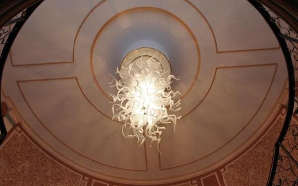 

Elegant Luxury Large Chandeliers Modern White Blown Glass Murano Pendant Light Villa Office Coffee Home Decorative