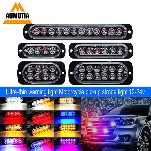 

100шт автомобиль аварийный боковой фонарь стробоскоп вспышка ультратонкий led 12v-24v мотоцикл внедорожник грузовик atv utv сигнальная лампа