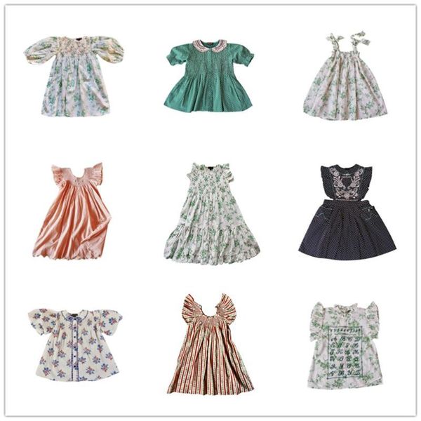 

pre-sale ins 2020 summer new bonj same series girls sweet dress lotus leaf girl dress cotton princess, Red;yellow