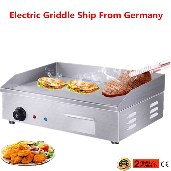 

stainless steel 220v 3kw counter desk electric commercial grill griddle machine with grooved for kitchen equipment