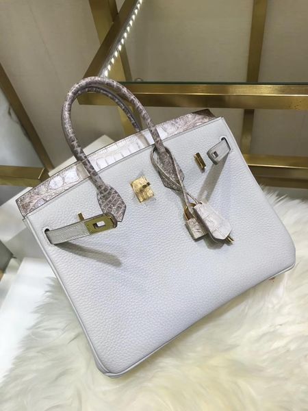 

whosale white orginal alligator+togo skin design handbag,designed purse,wallet from factory directly, fast delivery