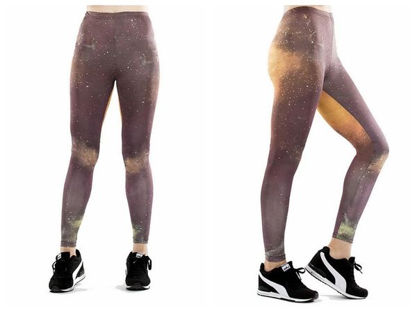 

women yoga trousers pants tights trousers female high waist dance active leggings was studded with stars print skinny silm motion fitness, Black;white