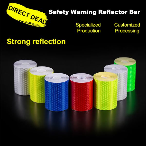 

carlas 5cm*3m safety mark reflective tape stickers car-styling self adhesive warning tape automobiles motorcycle reflective film