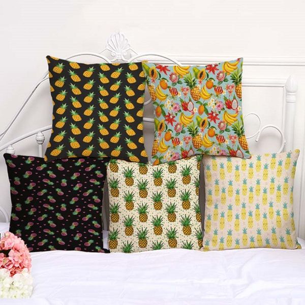 

ананас наволочки bohemian кровать фрукты pillowcover хлопок белье этнический автомобиль подушка обложка диван спальня throw подушка наволочк