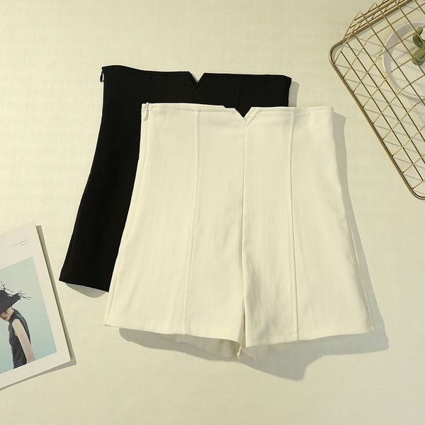 

pocket shorts women summer 2020 streetwear casual drawstring running gym sports summer shorts women short feminino, White;black