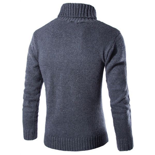 

2019 winter fit mens new pullover high collar thick warm casual sweater, White;black