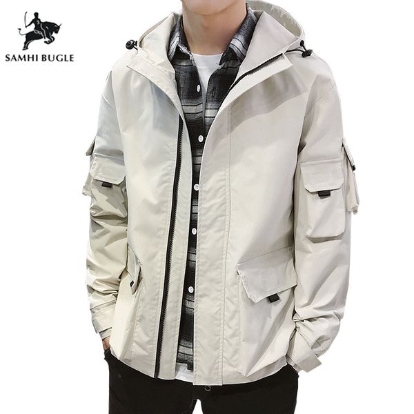 

hooded jackets men letter print jacket men 2019 spring new fashion tracksuit casual coat brand clothing, Black;brown