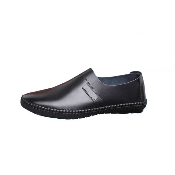 

whosale mens autumn 2019 new korean version of the trend of a pedal shoes men soft bottom business leather men's shoes, Black