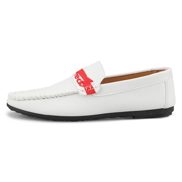 

mooregood spring summer shoes men flats slip on male loafers driving men casual shoes fashion dress wedding footwear, Black