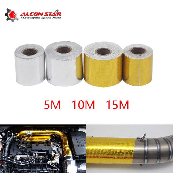 

alconstar 5m/10m/15m fire-retardant fiberglass belt motorcycle thermal insulation band exhaust heat wrap roll heat shield tap