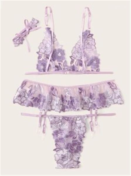 

print two pieces underwear females new style bikini slpeewear womens lace sets designer floral, Black;white