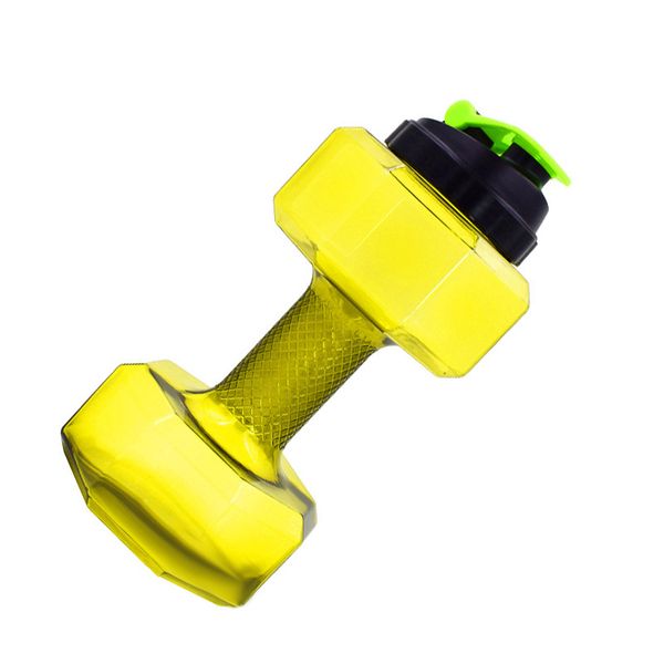 

portable 2.2l petg large water bottle sport dumbbell shape gym fitness kettle fg66