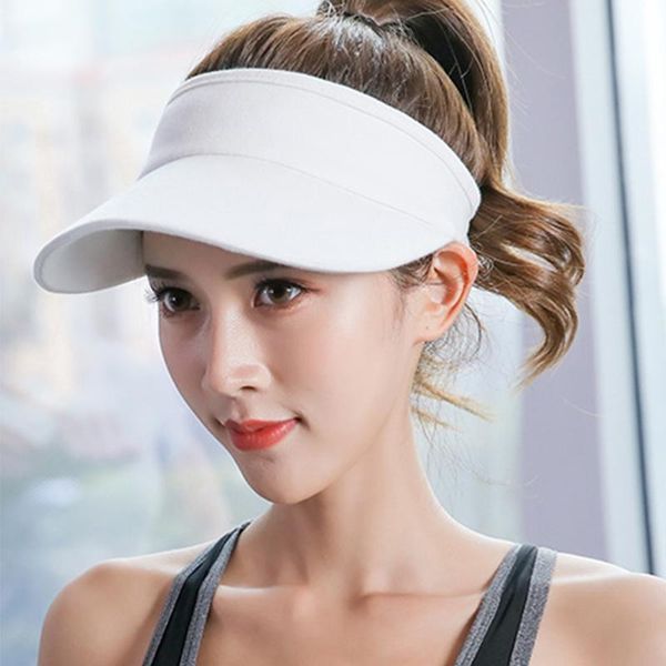 

summer women casual sun visor hat ladies adjustable beach empty ess cap men's outdoor beach sun hat, Blue;gray