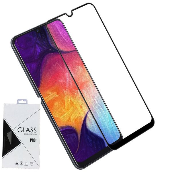 Protezione dello schermo in vetro temperato a copertura totale 9H per Samsung Galaxy M10 M20 M30 M40 A10 A20 A30 A40 A50 A60 A70 A80 A90 A20E A40S Confezione al dettaglio