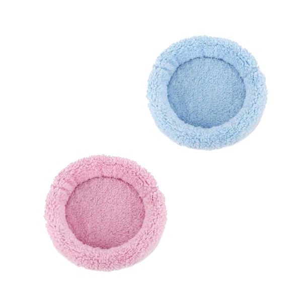 

2 x fleece pet guinea pig mat hamster pad hedgehog sleeping bed blue/pink
