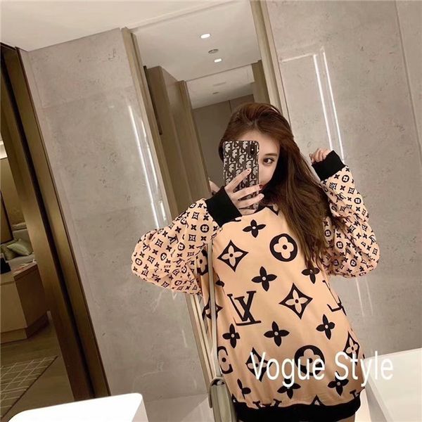 

2020east1 knittin wholesale 5ps/lot qn-68 new 2020 sport suit women ms. spring new round neck fleece sweater letters s m  xl, Black