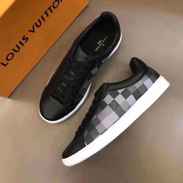 

fast delivery new style high-end luxury men's casual sneakers fashion brand autumn and winter shoes classic pattern tgfh, Black