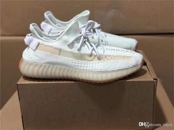 

2019 Новые Аутентичные 350 V2 Гиперпространство EG7491 Wave Runner Kanye West Clay True Form Кроссовки Му