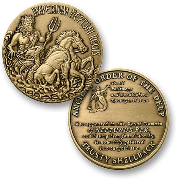 

trusty shellback "imperium neptuni regis" - вызов монет, бесплатная доставка 2020 новая монета