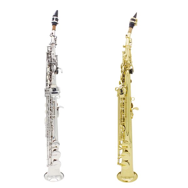 

ладе сопрано саксофон sax bb brass лаковая gold body и ключи