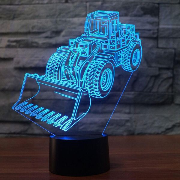 

new excavator lamp led 3d night light 7 color change atmosphere remote touch lampe vision stereo lamp acrylic lamp great gifts