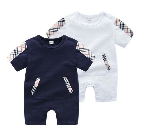 

Baby luxury de igner jump uit bag printed newborn clothe toddler fa hion romper kid hort leeeve baby romper