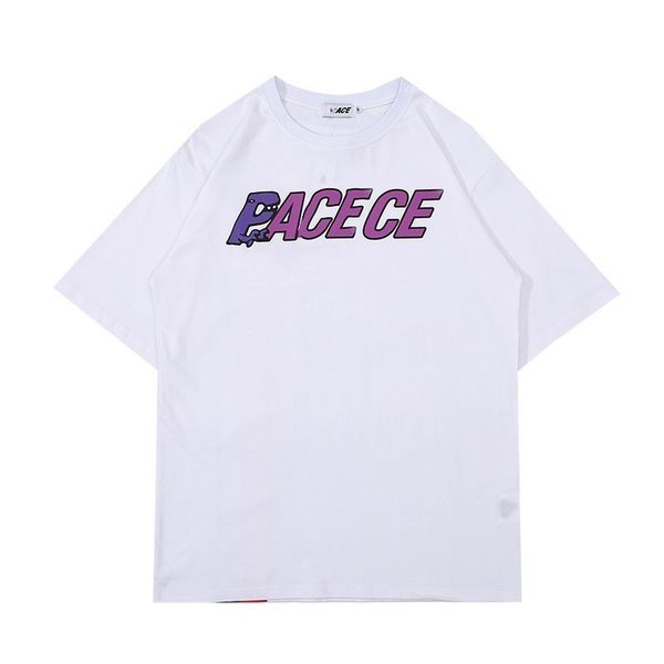 

новый динозавр письмо печать футболка мужчины дизайнер футболки женщин высокое качество черный и белый хип-хоп с коротким рукавом т01, White;black