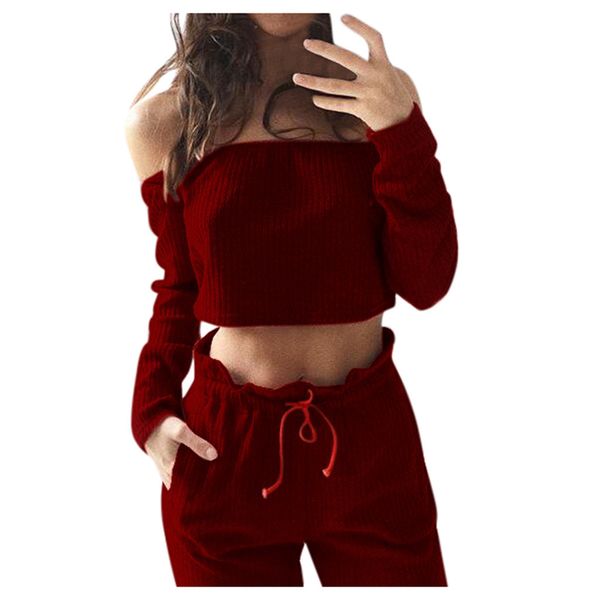

gym clothing for women autumn women's tracksuits 2019 women's long sleeve solid color two-piece tights jumpsuit set#g4, White;black