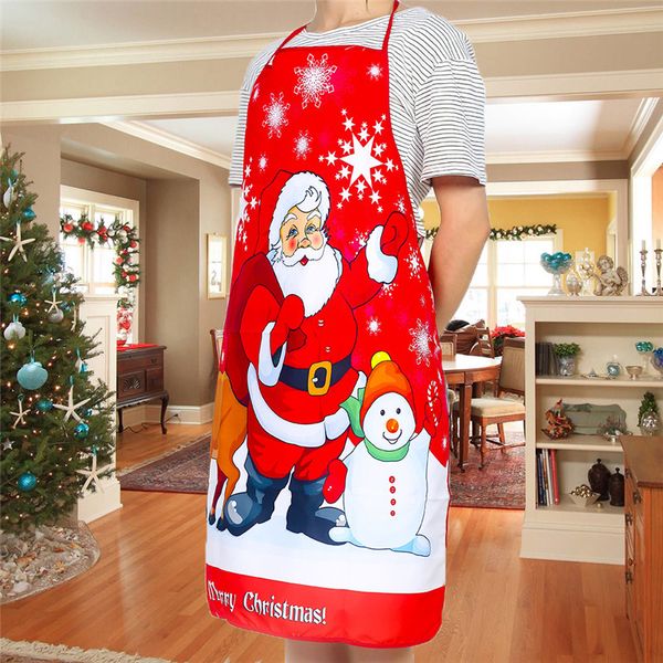 

christmas printed snowman christmas apron party apron decoration