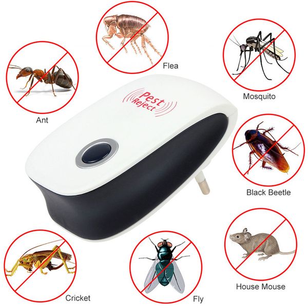 

enhanced version electronic cat ultrasonic anti mosquito insect repeller rat mouse cockroach pest reject repellent eu/us plug lz