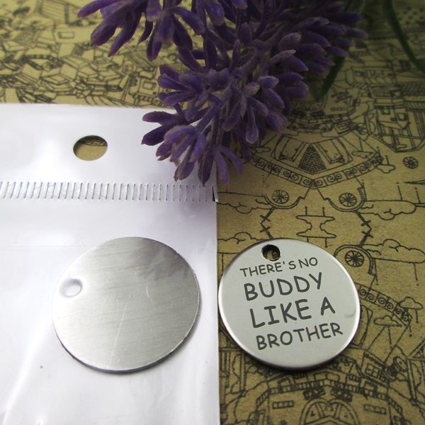 

40pcs--"there's no buddy like a brother"stainless steel charms more style for choosing diy charms pendants for necklace, Bronze;silver