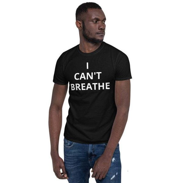 

i cancan't breathe short-sleeved george freud t-shirt street civil rights parade t-shirt top, Gray;blue