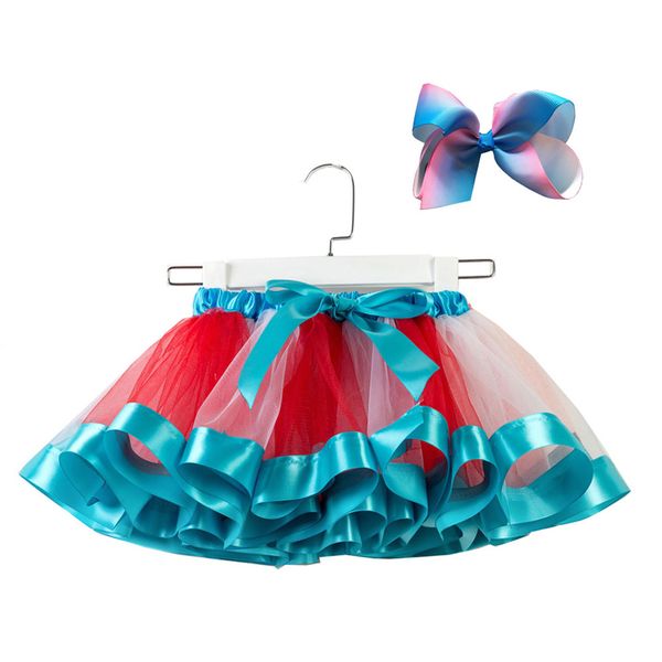 

baby girl tutu skirt 2pcs tulle newborn infant outfits rainbow skirt headband set children kid fluffy ball gown mini pettiskirt