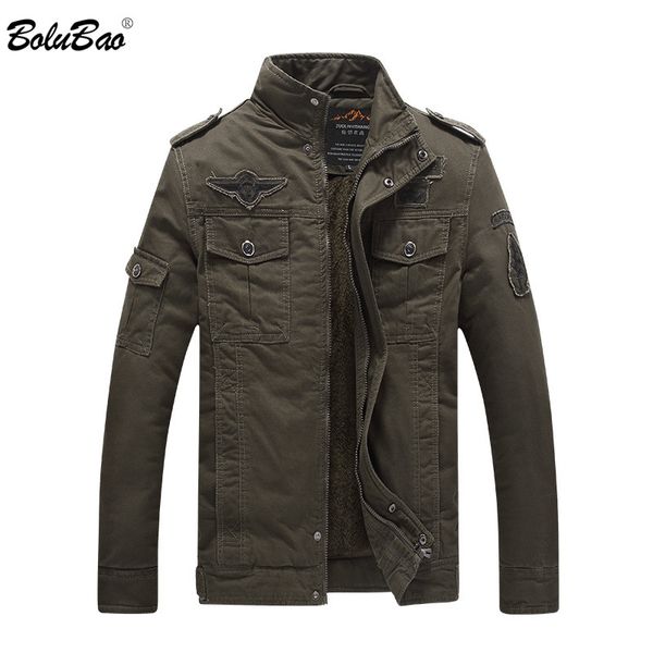 

bolubao fashion men winter jacket coats quality men's thick warm soft coats solid color male bomber jacket, Black;brown