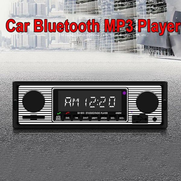 

fm lcd display mp3 retro bluetooth stereo accessories easy operate electronic support card car radio smart player electronics