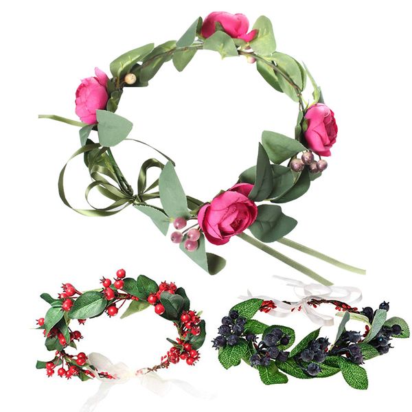 

flower crown anti-аллергия регулируемый размер повязки для женщин девушка свадебный бал вечеринка фестиваль материнства картина гирлянда вол, Silver