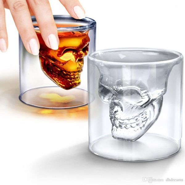

25ml wine cup skull glass sglass beer whiskey halloween decoration creative party transparent drinkware drinking glasses 10pcs lot