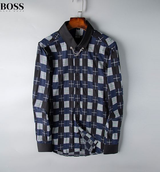 

luxury mens designer long sleeve shirts firmate business dress shirts fashion casual brand shirt print slim shirt homme button up 185