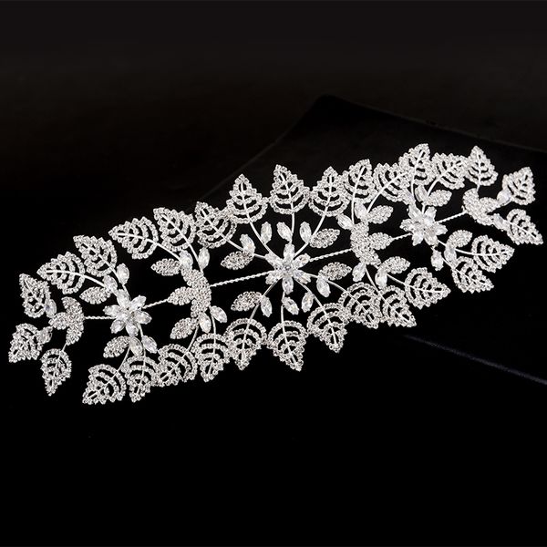 

tiaras and crown hadiyana classic flower shape design wedding hair jewelry zirconia bc4752 haar sieraden bruiloft, Golden;white
