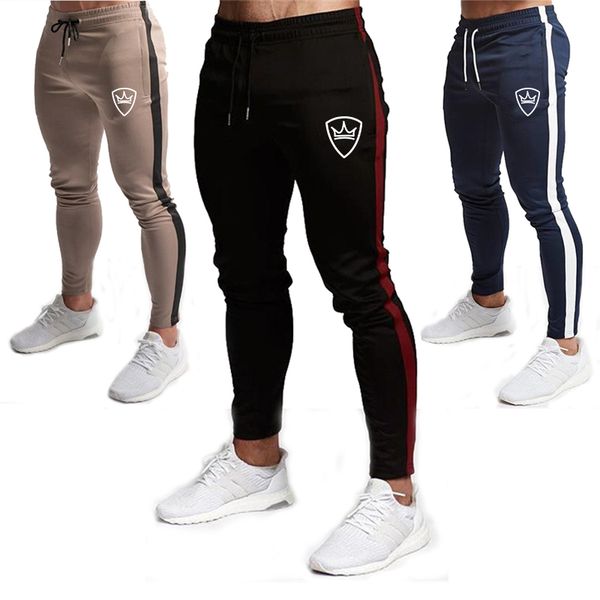 

men jogging pants running trousers fitness sport pencil pants men cotton soft bodybuilding joggers gym trousers running tights, Black