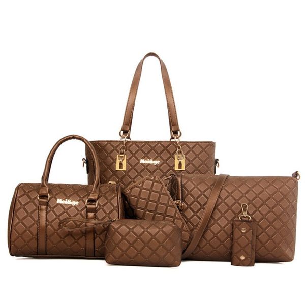 

2020 new pure color turbot grid master bag six piece fashion shoulder cross body bag ph-cfy20062050