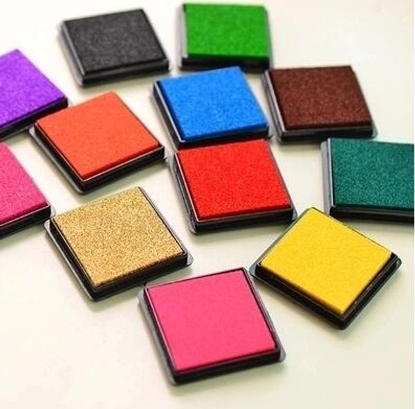 

dhl 500pcs 15 colors craft ink pad/colorful cartoon ink pad for different kinds of stamps