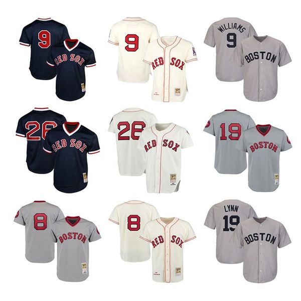 

Bo ton men women youth kid knit jer ey red ox 9 ted william 26 wade bogg 8 carl ya trzem ki 19 fred lynn throwback ba eball jer ey, Blue;black