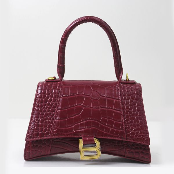 

fashion luxury style hourglass bag women handbag ladies shoulder bags alligator cowhide split leather b brand quality