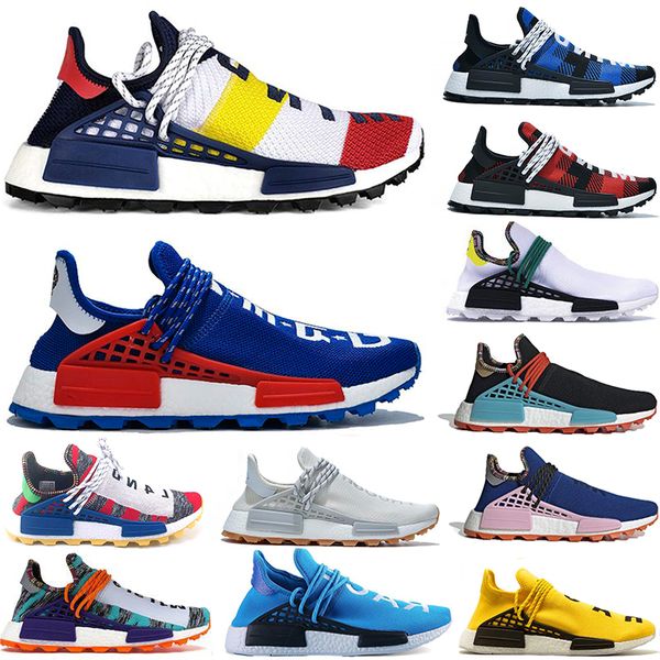 

новое прибытие human race hu trail pw кроссовки pharrell williams digijack пакет bbc tie dye nerd know soul мужские женские кроссовки кроссо